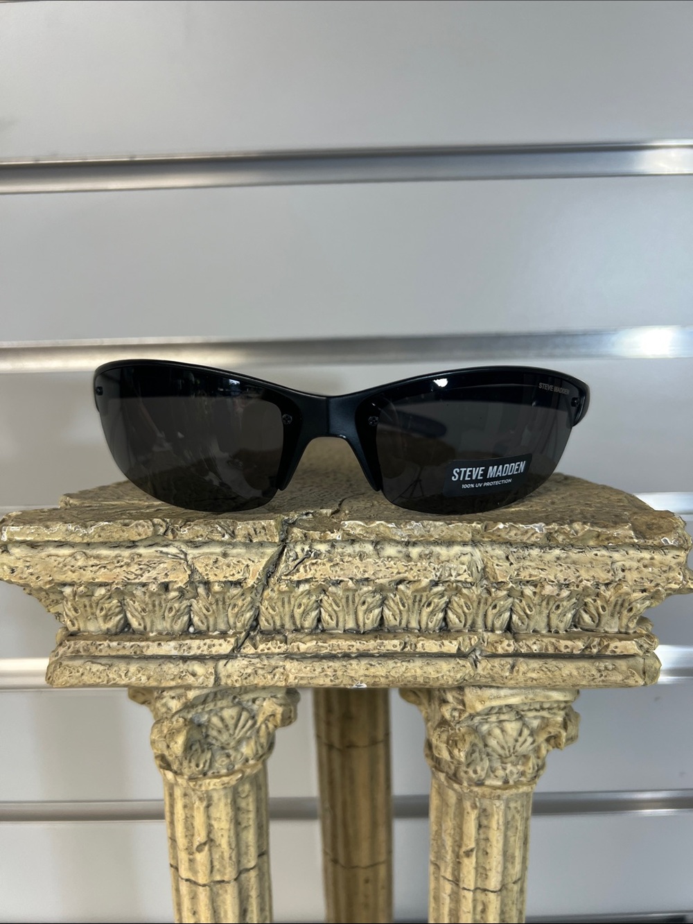 Steve Madden Black Wrap Sunglasses